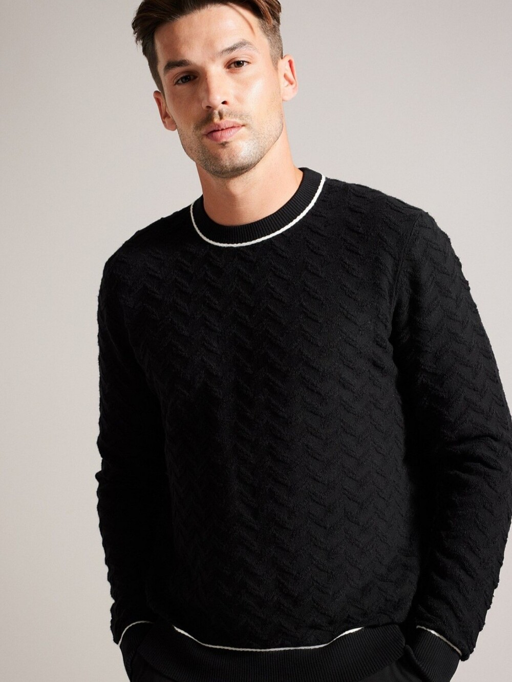 Ted Baker London Sepal Black Men's Sweater Size Medium (3)